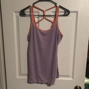 Purple and Orange Women's Strappy Top